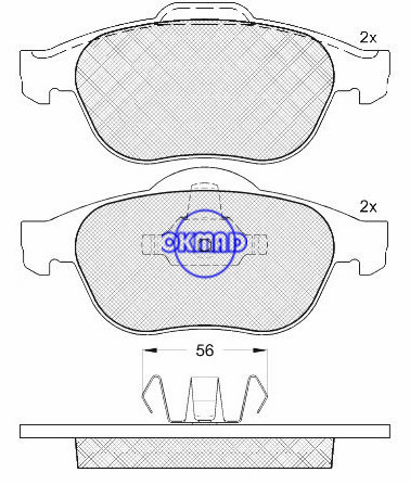 רנקו בלם רנאו אספאס, רנאל לגונה FMSI: D1501-8700, OEM: 77 02 207 615, WVA23248, F1501