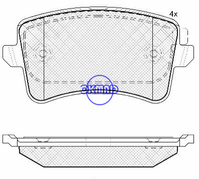AUDI A4 AUDI A5 AUDI Q5 בלם בלם FMSI: D1386-8494, OEM: 8K0 698 451, WVA24606, F1386