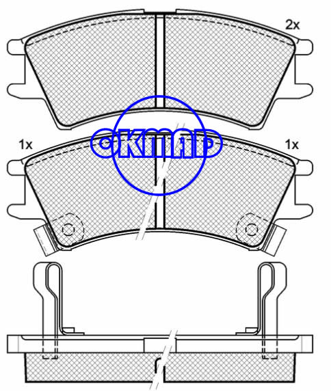 HYUNDAI ATOS PRIME (MX) בלם בלם FMSI: 8256-D1148 OEM: 58101-02A00 FDB1326 TRW: GDB3165 WVA23238/23239/23240, F1148