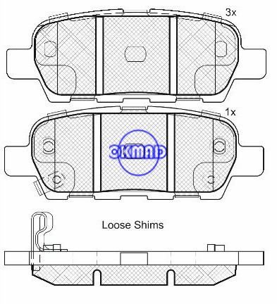 HYUNDAI SONATA INFINITI FX ניסאן X-TRAIL מוראנו QASHQAI TIIDA האצ'בק TIIDA בלם בלם FMSI: D1288-8405 OEM: 44060-8H385 WVA23871, F1288