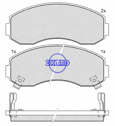 KIA K2500, KIA K2700 בלם בלם FMSI: D1513-8722, OEM: RB-9133-11261, WVA23784/5/6, F1513