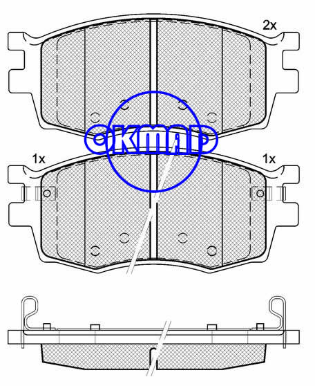 KIA RIO II Saloon Rio5 ללא ABS HYUNDAI ACCENT AVEGA i20 רפידת לם FMSI:8266-D1156 OEM:58101-1GA00 FDB1955 TRW:GDB3420 WVA24317/24318/2020502029/2020502029