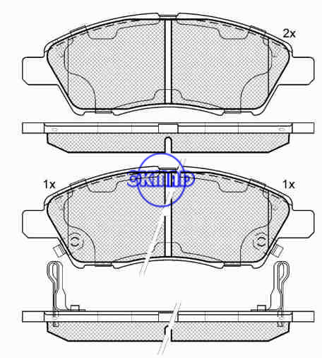 NISSAN MICRA, NISSAN TIIDA, NISSAN VERSA, NISSAN DONGFENG בלם בלם FMSI: D1592-8804 OEM: D1060-ED500WVA: 24724, F1592