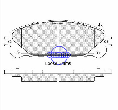 לקסוס RX בלם בלם FMSI: D1324-8436 OEM: 04465-0E010 WVA24452, F1324