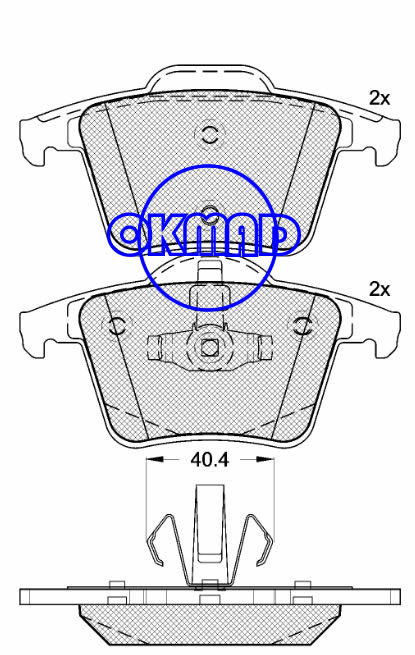 VOLVO XC90 VOLVO (CHANGAN) S40 (MS) רפידת לם FMSI:7883-D980 OEM:2743300 FDB1632 TRW:GDB1566 WVA:24011 24012, F980