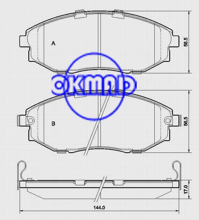 CHEVROLET EPICA Daewoo Leganza Sedan Holden Epica Suzuki Verona Sedan רפידת לם FMSI:D1031-7936 OEM:96952179/96475027 WVA:24864,F1031 CHEVROLET EPICA Daewoo Leganza Sedan Holden Epica Suzuki Verona Sedan רפידת לם FMSI:D1031-7936 OEM:96952179/96475027 WVA:24864,F1031