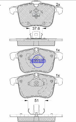 OPEL SIGNUM OPEL VECTRA C/GTS/Estate SAAB 9-3 רפידת לם FMSI:D1257-8376 OEM:1605 079 WVA20224/23404,F1257