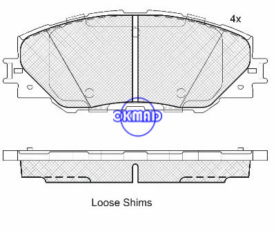 TOYOTA RAV 4 III AURIS (FAW) RAV4 סגור רפידת בלם לרכב שטח FMSI:D1211-8331 OEM:04465-42140 WVA:24337,F1211