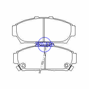 רפידת לם ACURA Integra Civic FMSI:7493-D617 OEM:45022-ST7-000 GDB7091 WVA:23566 AN-419WK, F617 רפידת לם ACURA Integra Civic FMSI:7493-D617 OEM:45022-ST7-000 GDB7091 WVA:23566 AN-419WK, F617