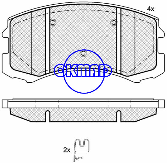 רפידת לם MITSUBISHI LANCER Estate Saloon FMSI:7782-D904 OEM:MR569225 FDB1886 TRW:GDB7618 GDB7651 WVA24291, F904